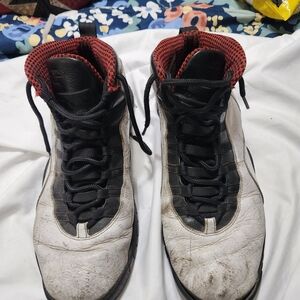 Men's Black and White High-Top Sneakers